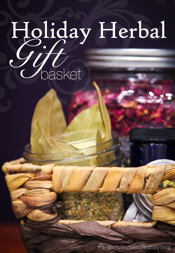 12 Days of a Natural Christmas {Day 2: Holiday Herbal Gift Basket}