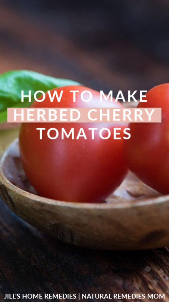 Adding a fresh herb or two and healthy raw vinegar adds a unique twist to tomatoes!  